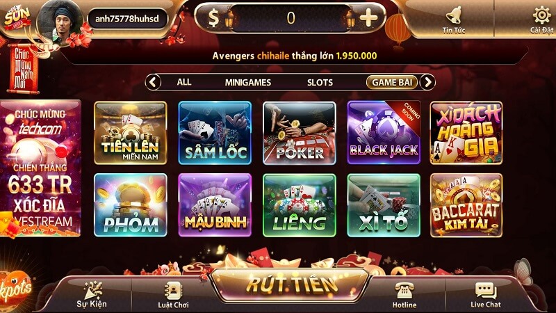 Tiến lên miền Nam Sunwin – Tựa game đánh bài online hấp dẫn