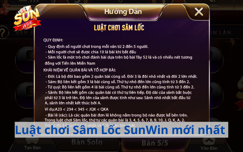Luật chơi Sâm Lốc SunWin mới nhất