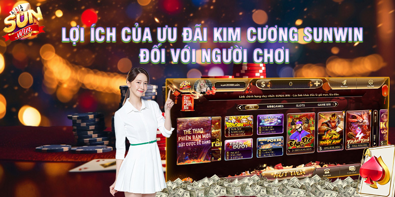 Lợi ích của ưu đãi Kim Cương Sunwin đối với người chơi.